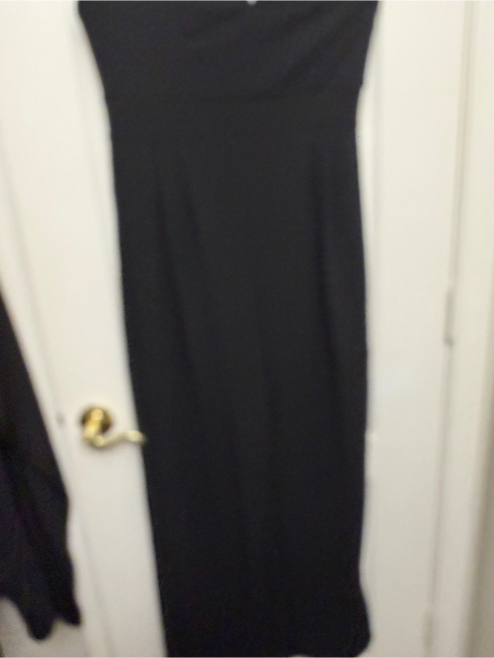 Women's Black Strapless Fit-and-Flare Romper